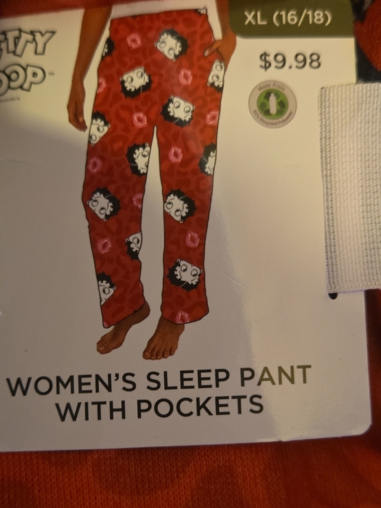 Betty Boop Other - Betty Boop Red Pajama Sleep Pants with Character Print